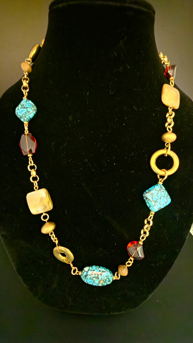 "Canyon" necklace by Premier Designs, a retired vintage fashion jewelry piece.
